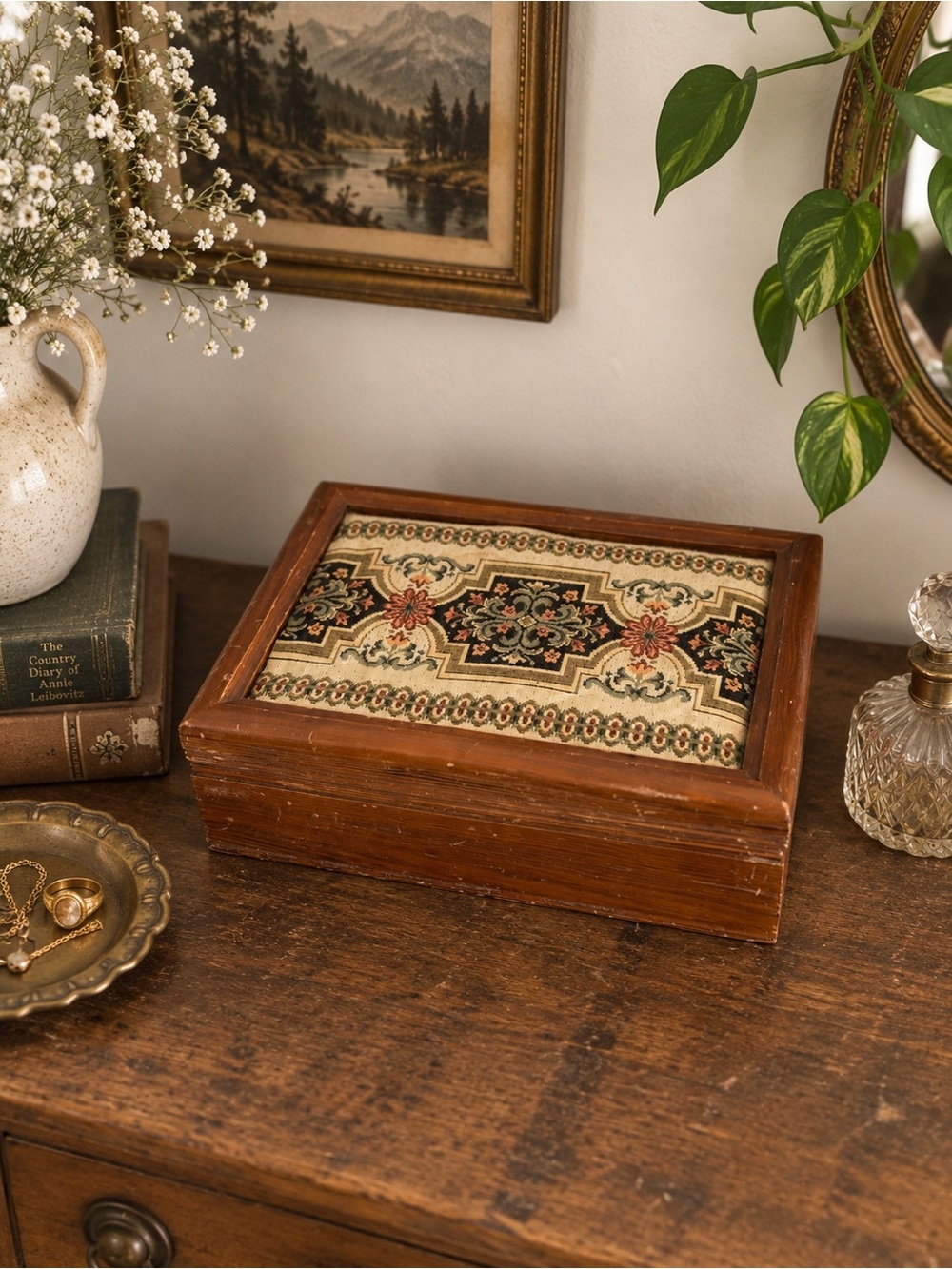 Vintage 1950’s London Soft Top Jewelry Box